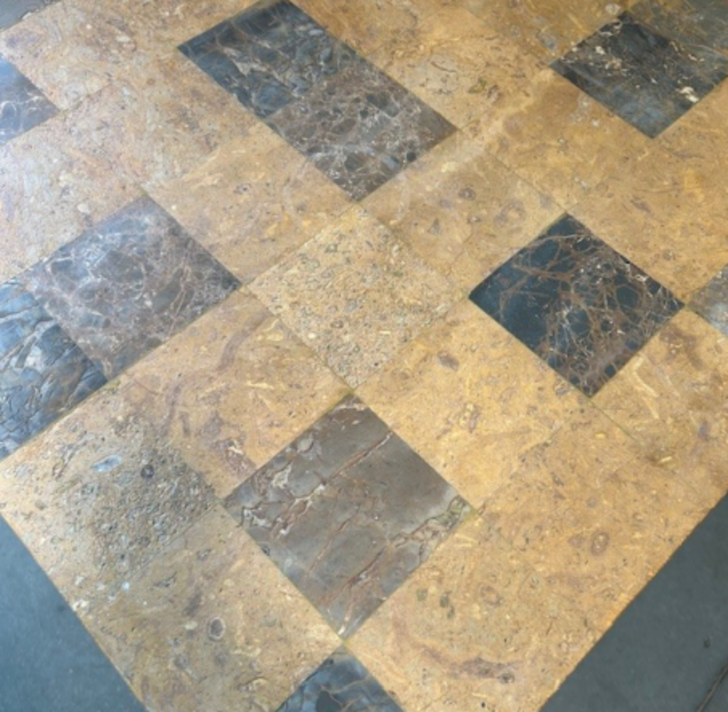Iron & Stone Veneer End Table - 26X26X26
