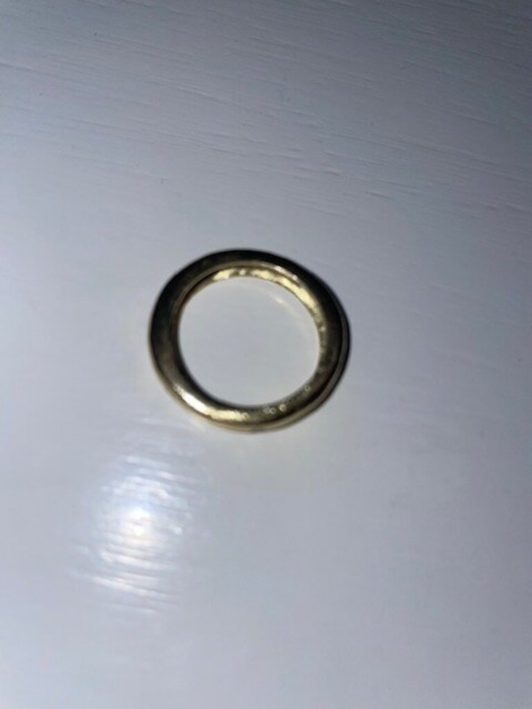 Gilded Stellar Dome Band Gold-Tone Statement Ring - Size 7
