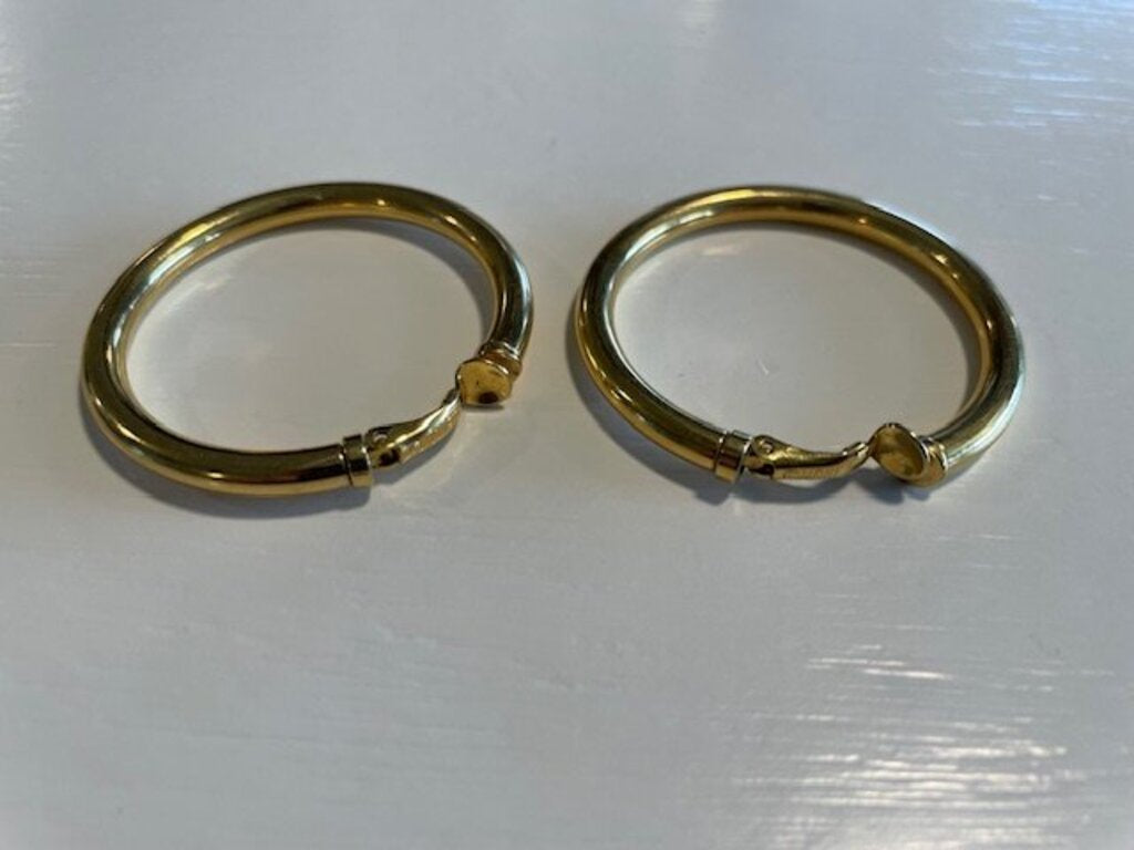 Monet Gold-Tone Retro Chunky Donut Clip-On Hoops