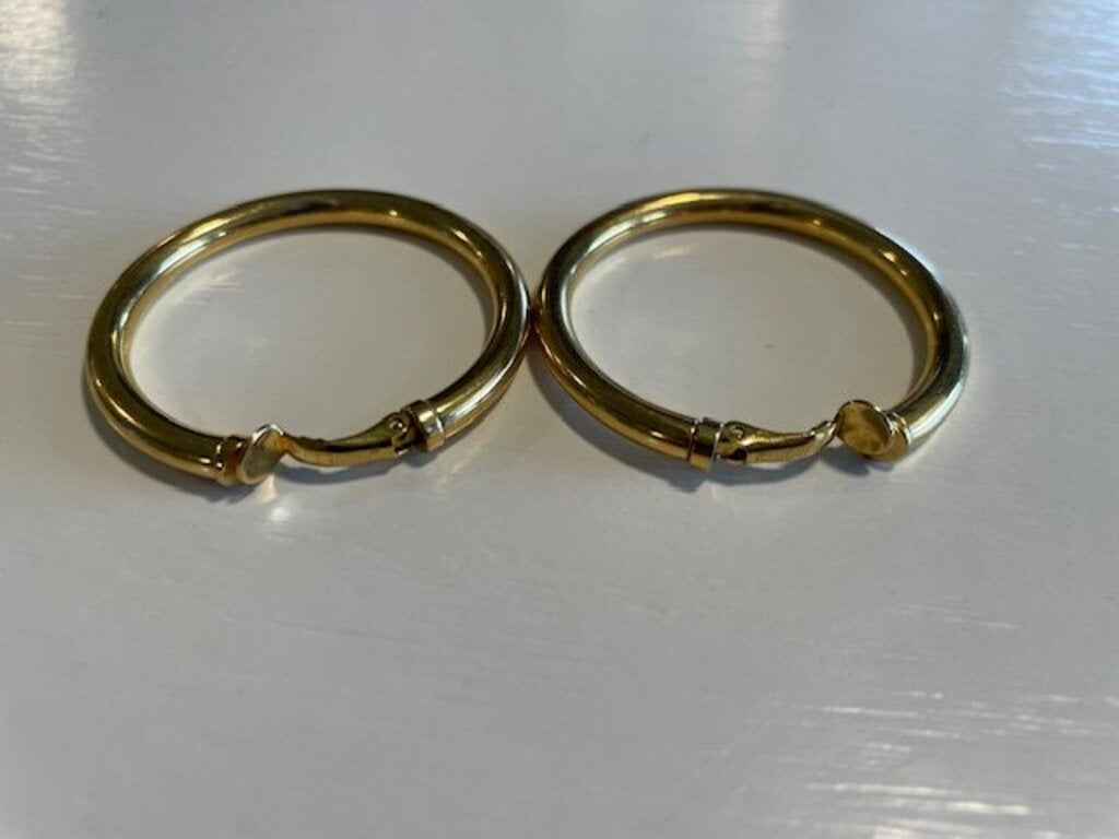 Monet Gold-Tone Retro Chunky Donut Clip-On Hoops