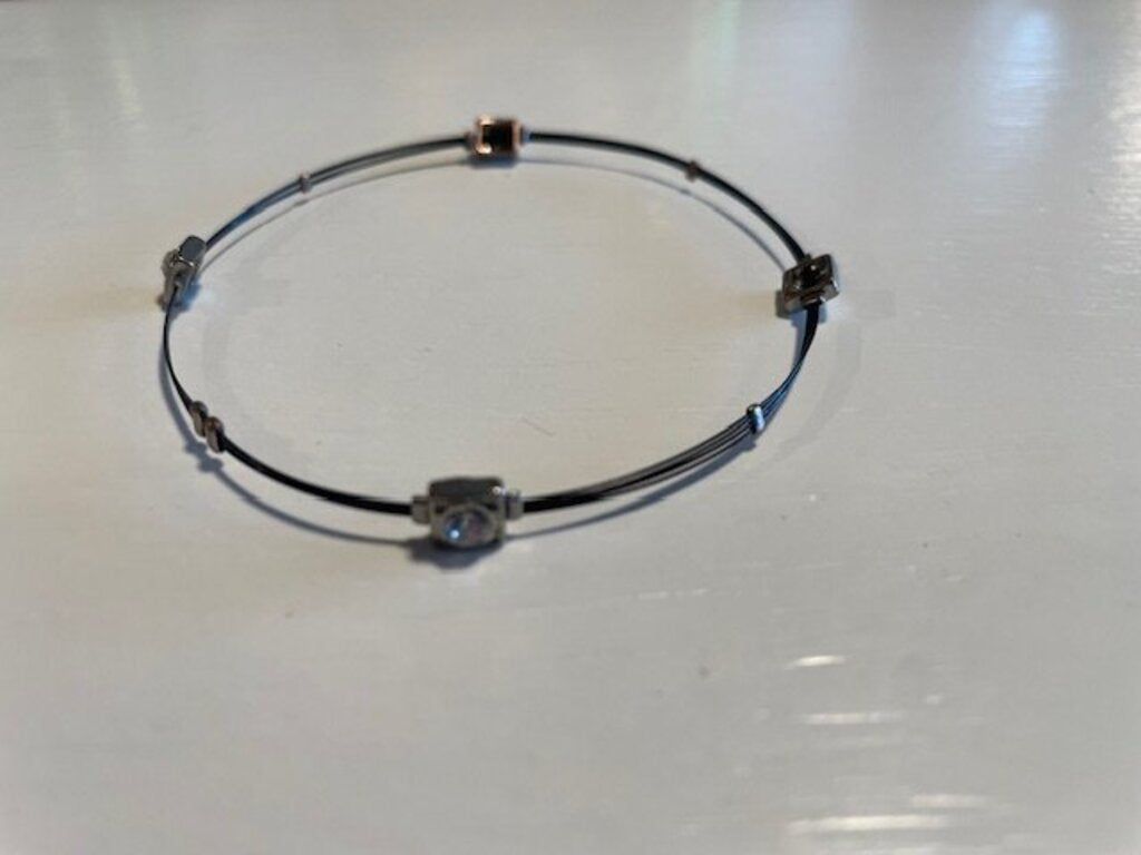 Modernist Multi-Strand Tension Bangle