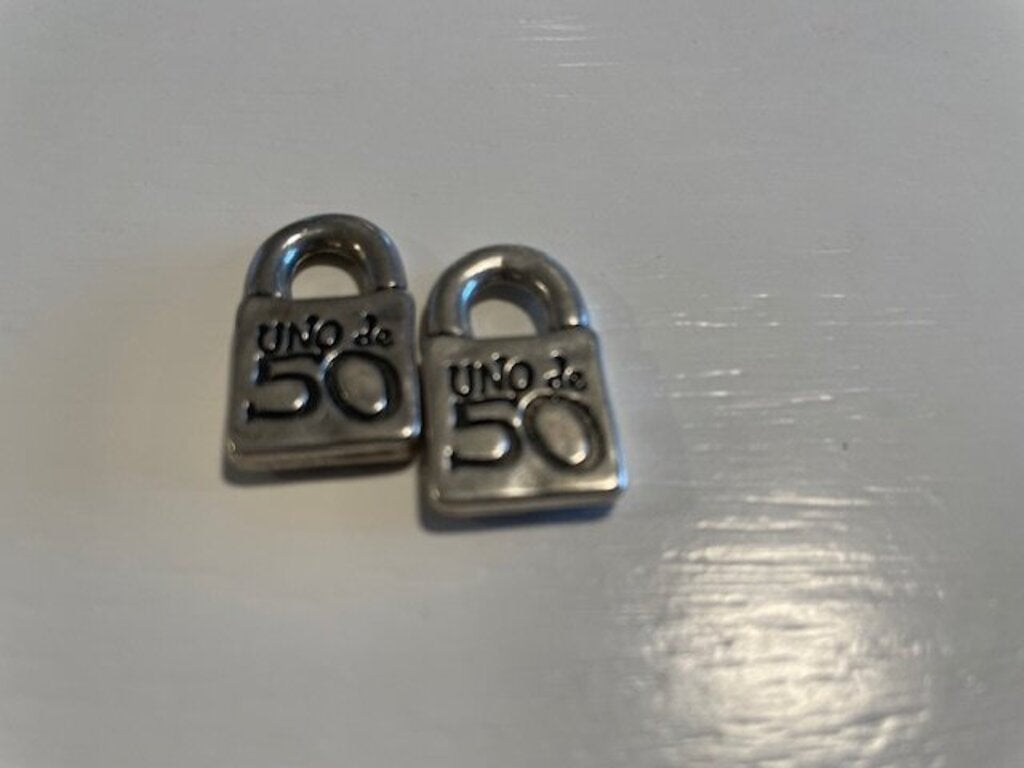 UNOde50 Silver-Plated Padlock Charms