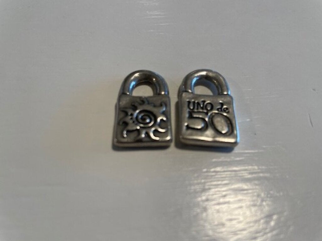 UNOde50 Silver-Plated Padlock Charms