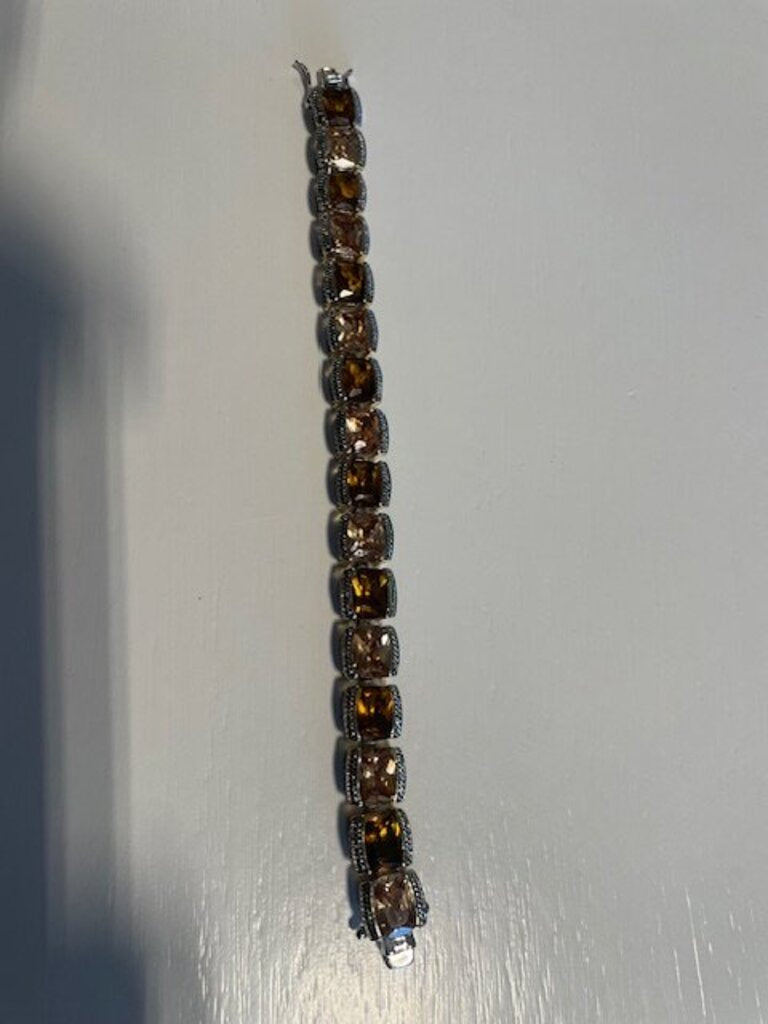 Park Lane Amber Topaz Crown Bracelet