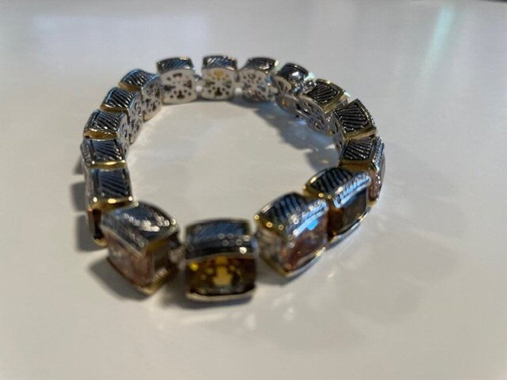 Park Lane Amber Topaz Crown Bracelet