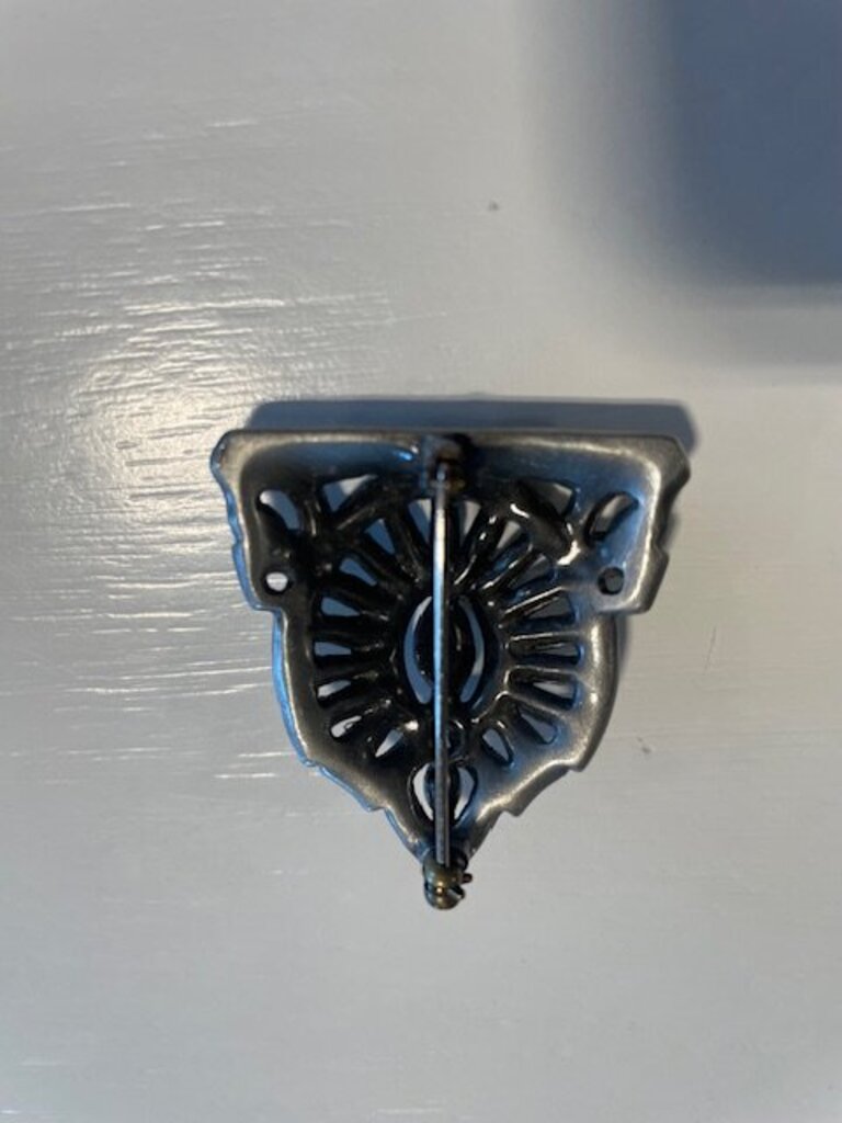 Vintage Art Deco Rhodium-Plated Fur Clip