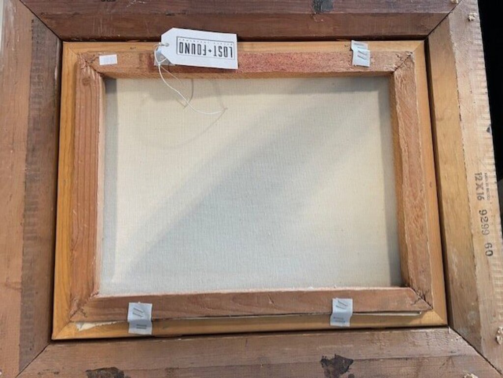 Rustic Framed & Signed Desert Landscape Oil Painting