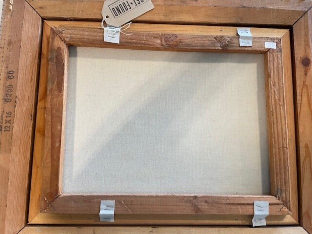Rustic Framed & Signed Southwest Desert Saguaro Oil Painting