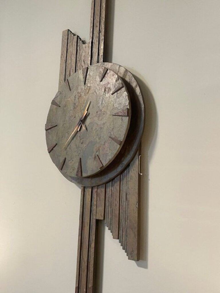 M&M Slate Creations Stone Wall Clock - 57H