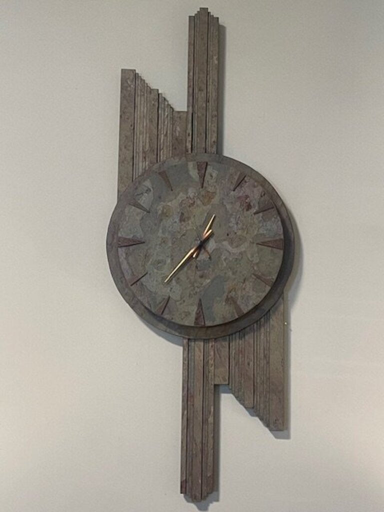 M&M Slate Creations Stone Wall Clock - 57H