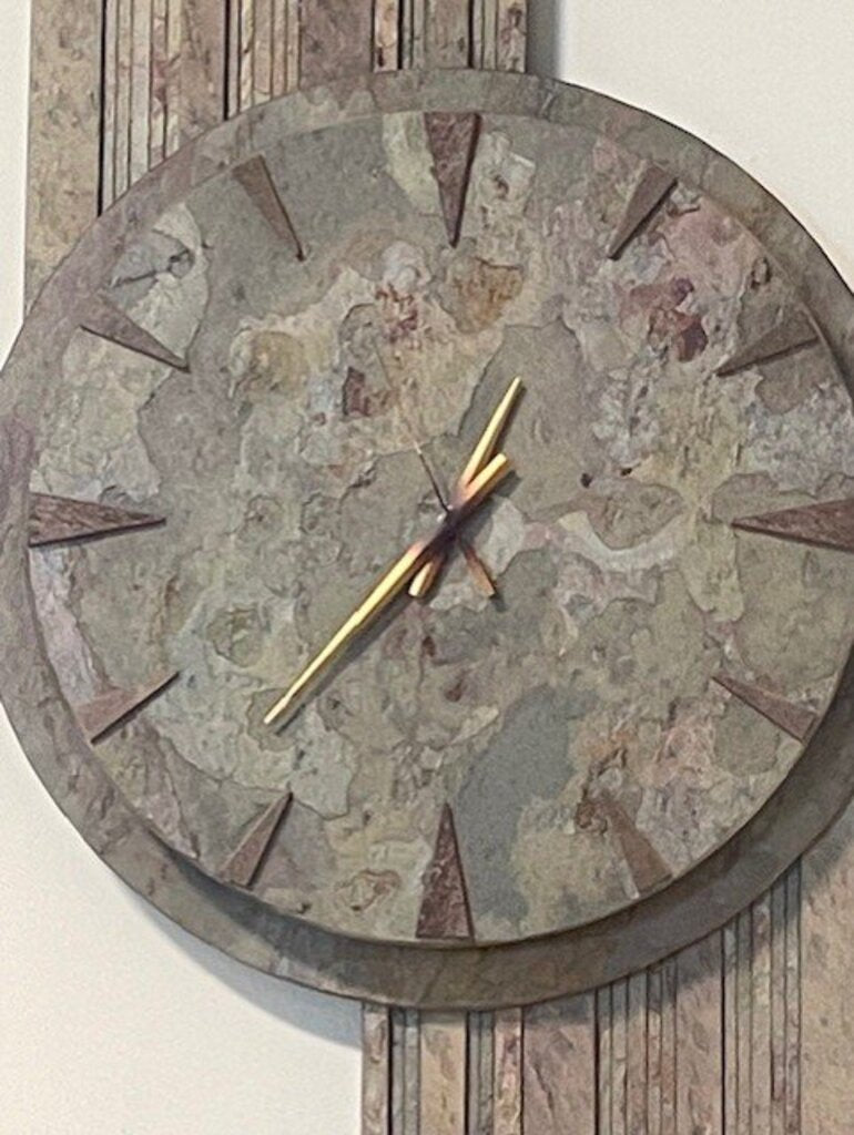 M&M Slate Creations Stone Wall Clock - 57H