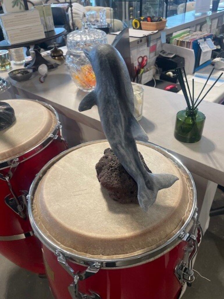 Dolphin on Lava Rock Signe by NW- '93 (890/1006)