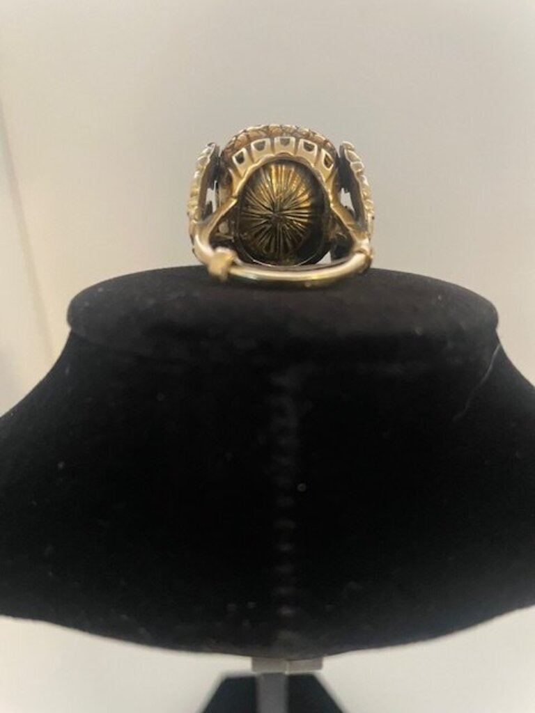 Victorian Antique 14K Gold Citrine Ring - Size 8