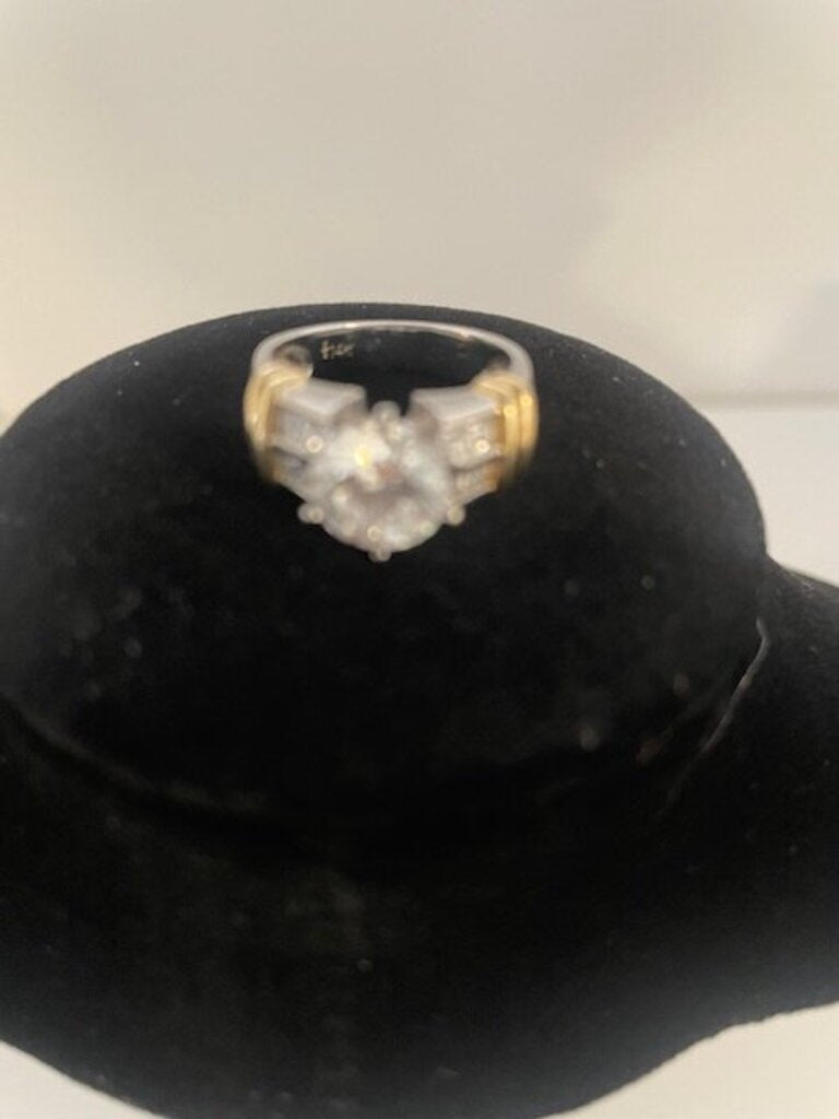 14K Two-Tone Gold Cocktail Ring - Size 7
