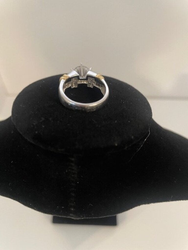 14K Two-Tone Gold Cocktail Ring - Size 7
