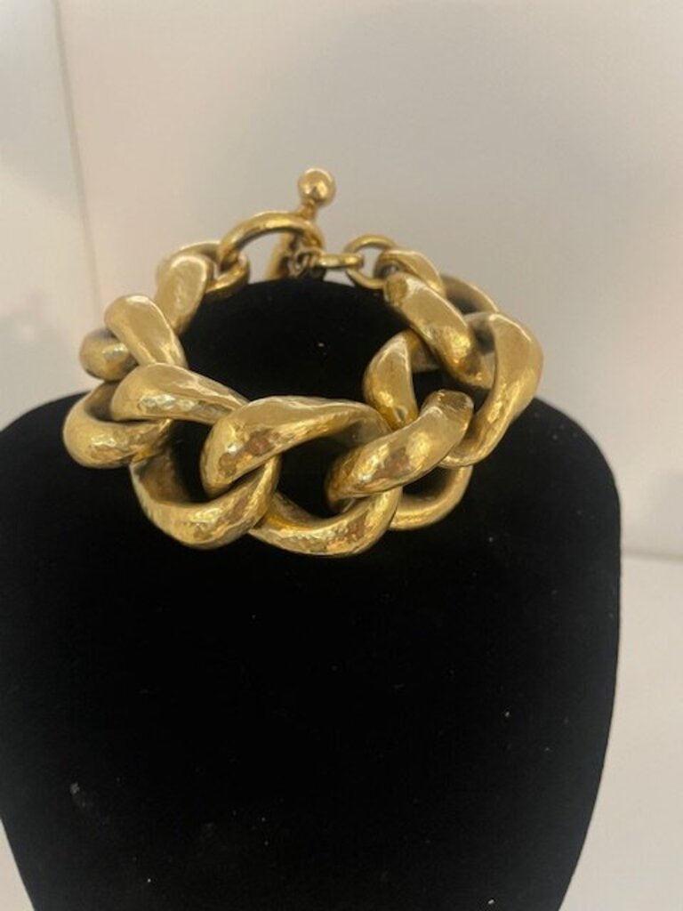 Steven Vaubel 18K Yellow Gold Vermeil Heavy Open Link Chain Bracelet - 9 Inch