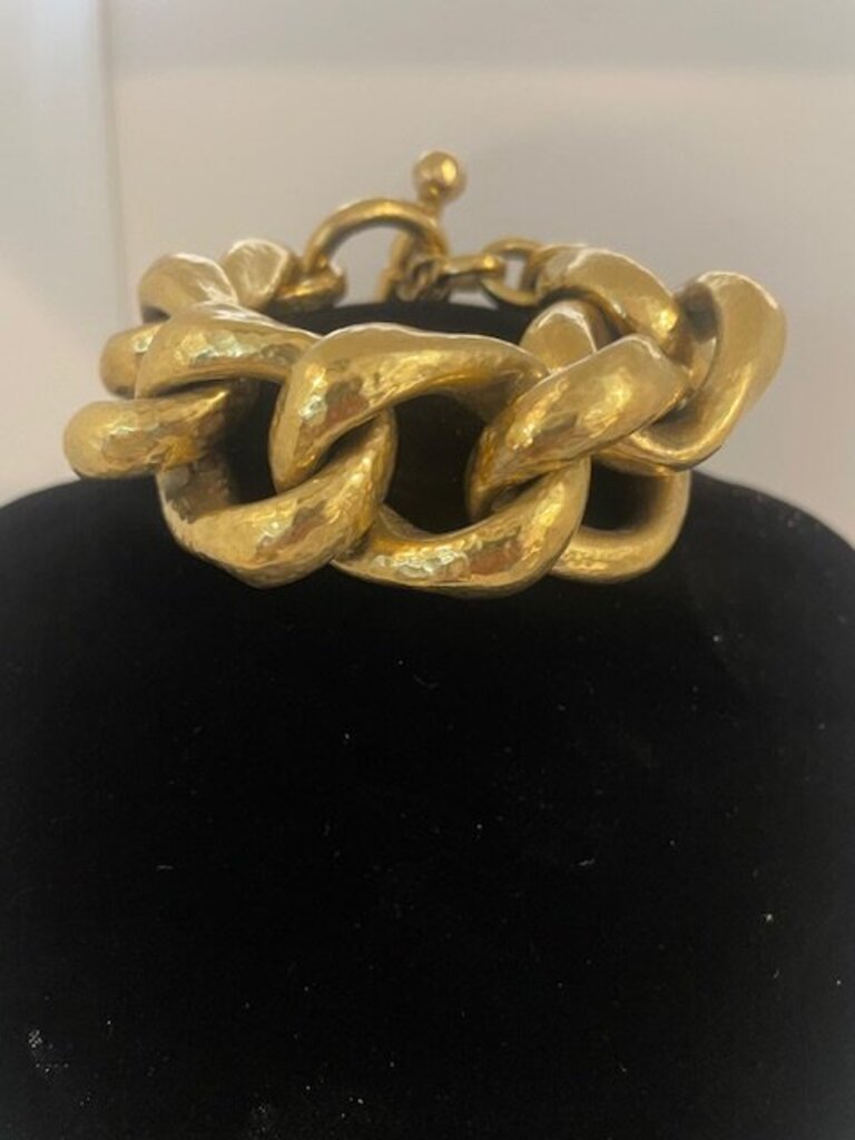 Steven Vaubel 18K Yellow Gold Vermeil Heavy Open Link Chain Bracelet - 9 Inch