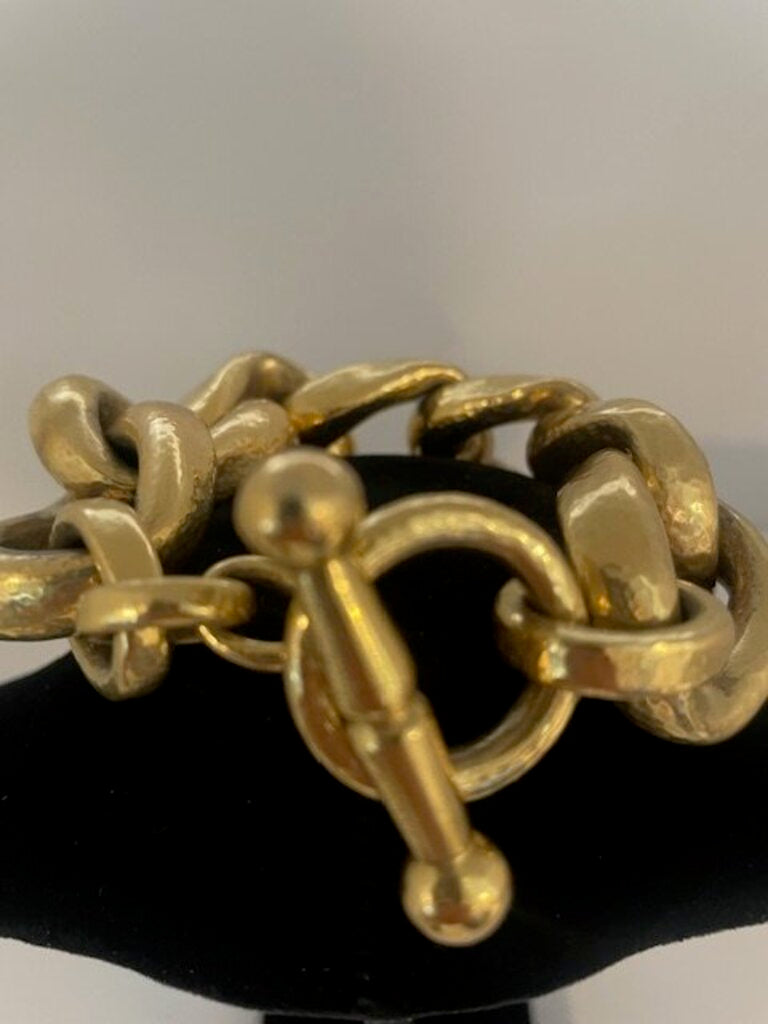 Steven Vaubel 18K Yellow Gold Vermeil Heavy Open Link Chain Bracelet - 9 Inch