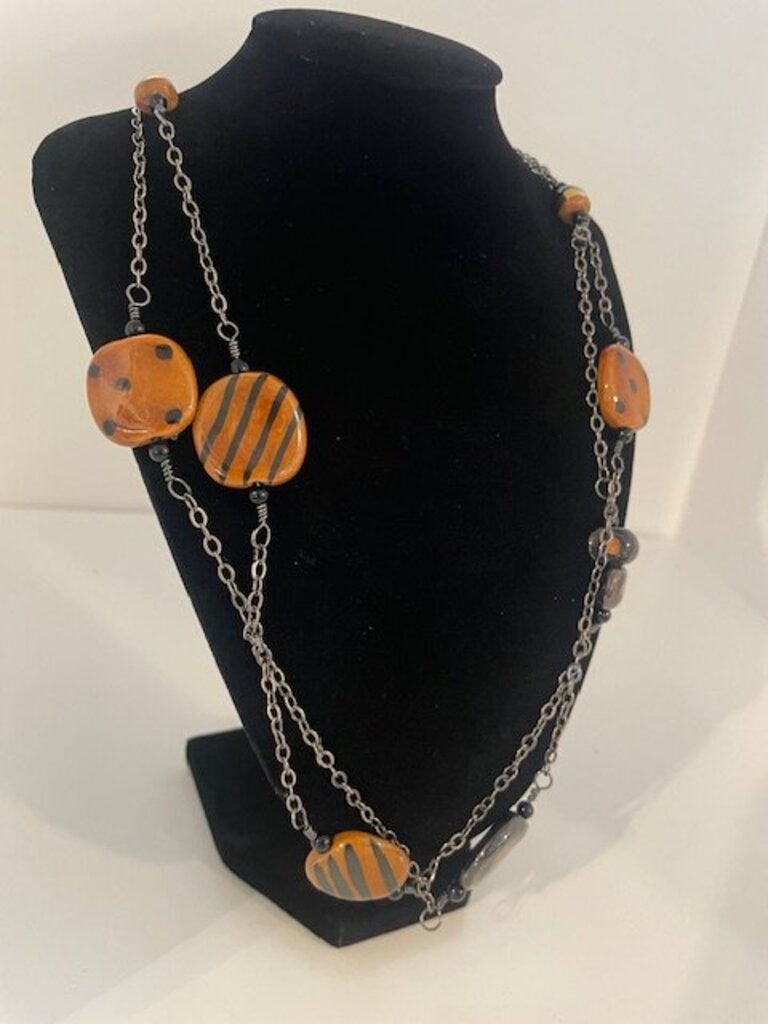 Luxury Lampwork Glass Bead Necklace