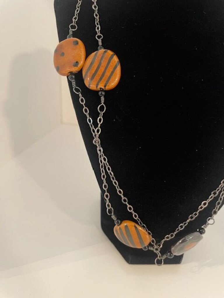 Luxury Lampwork Glass Bead Necklace