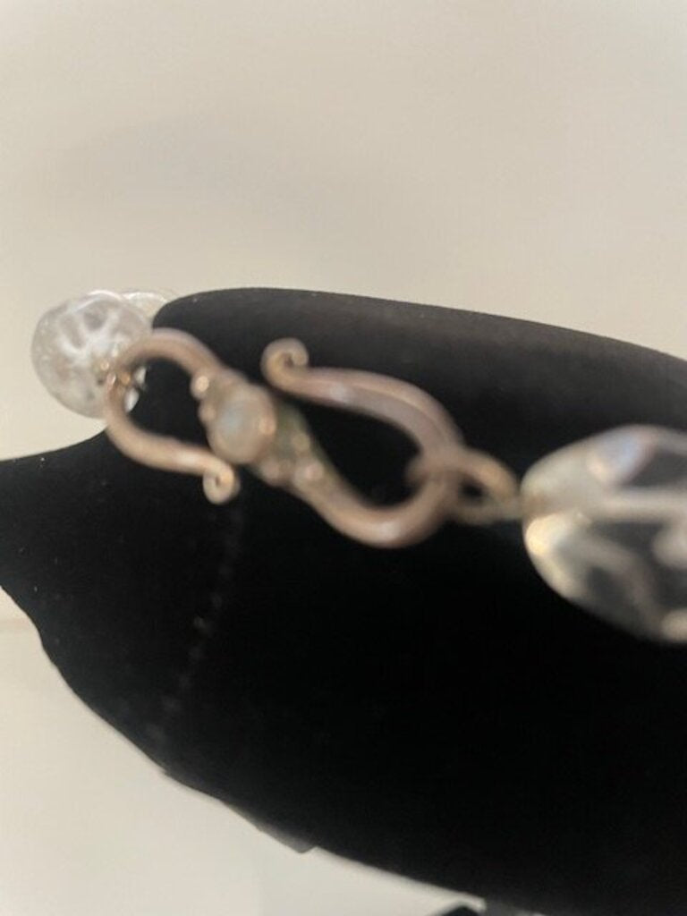 Sterling Silver Rock Crystal & Freshwater Pearl Y-Necklace