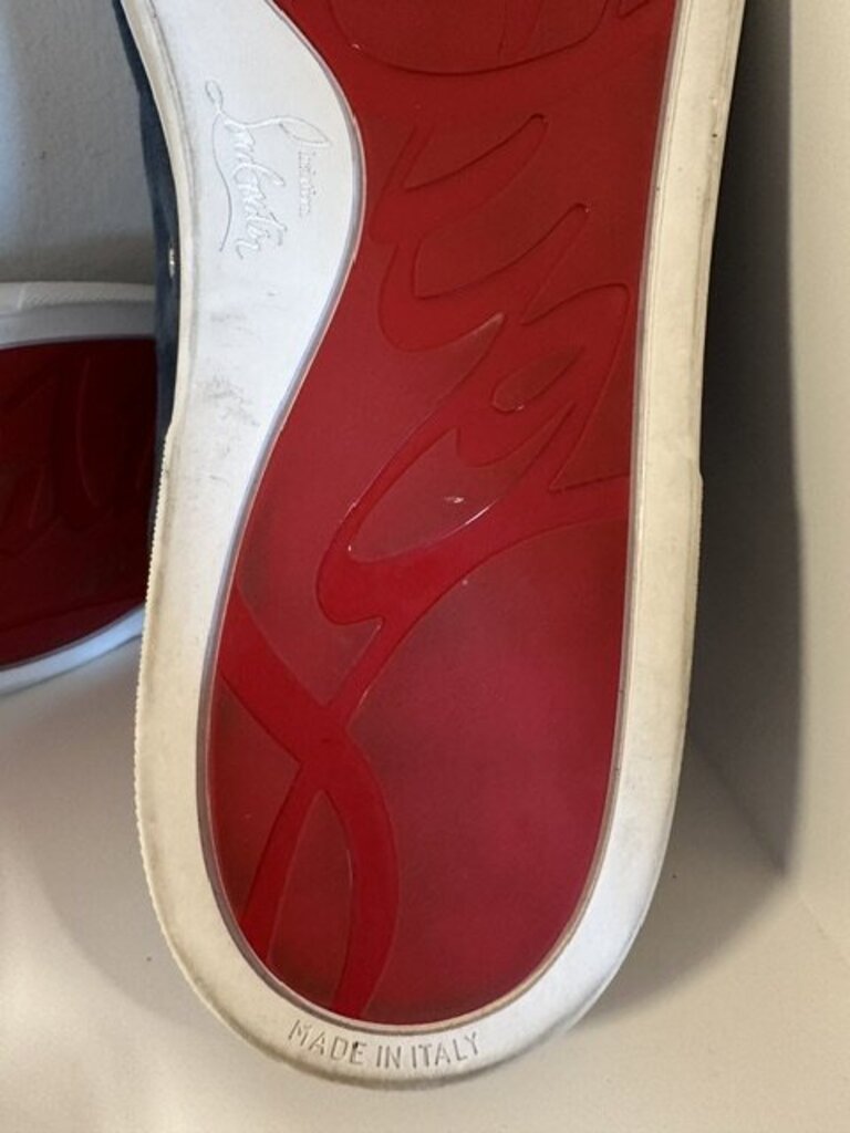 Christian Louboutin F.A.V. Fique A Vontade Marine Suede Sneakers - 14