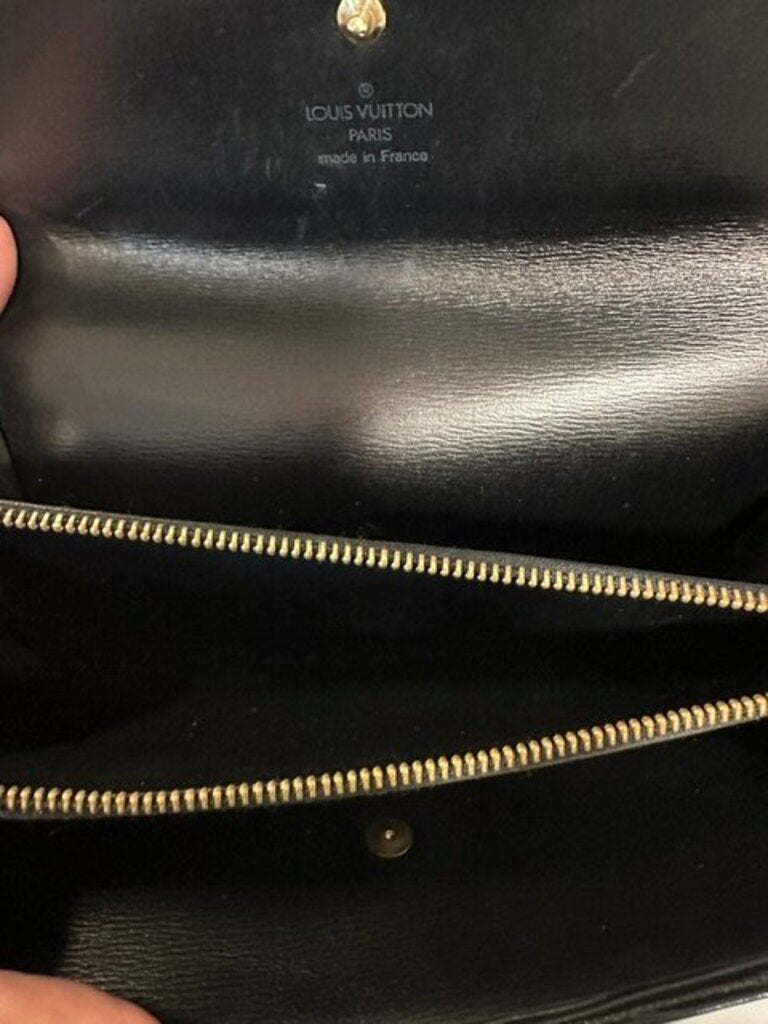 Louis Vuitton Black Epi Leather Sarah Long Flap Wallet