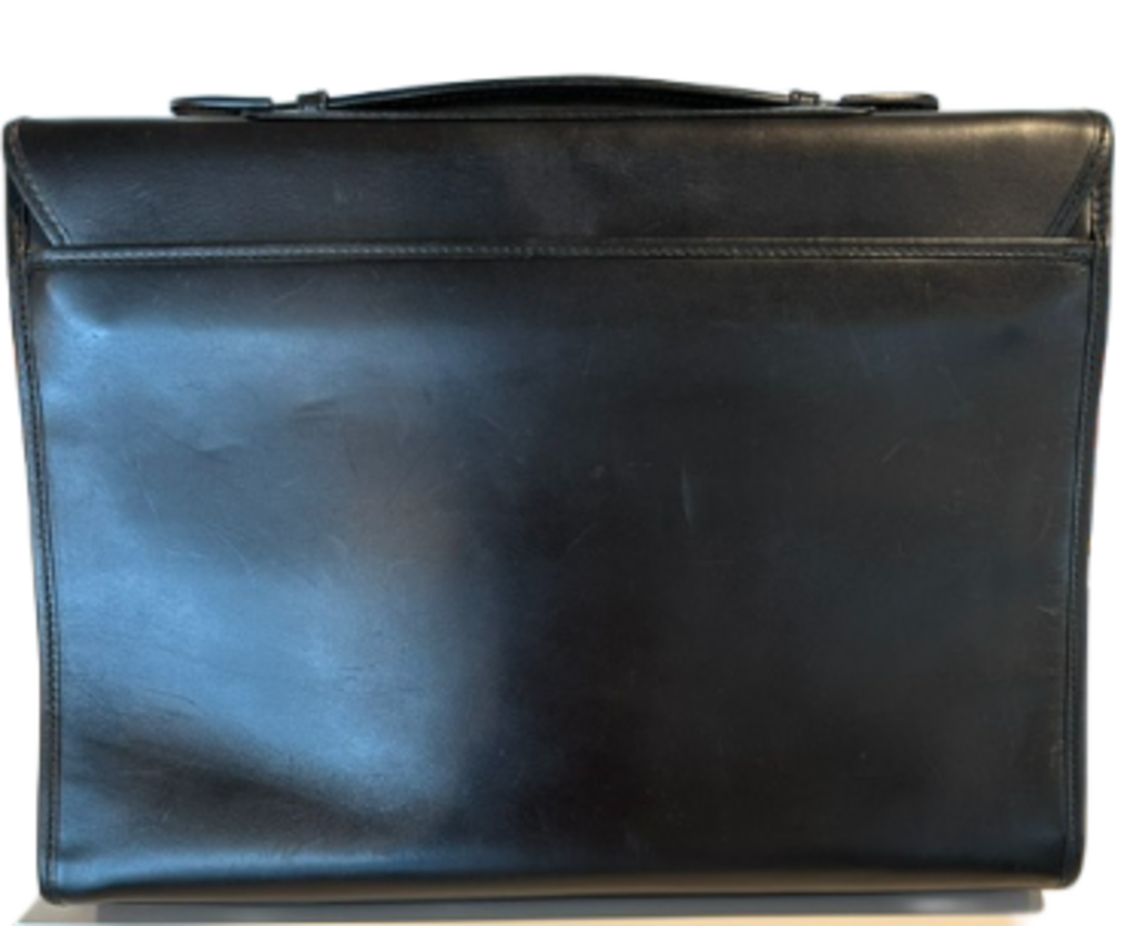Salvatore Ferragamo Black Leather Briefcase