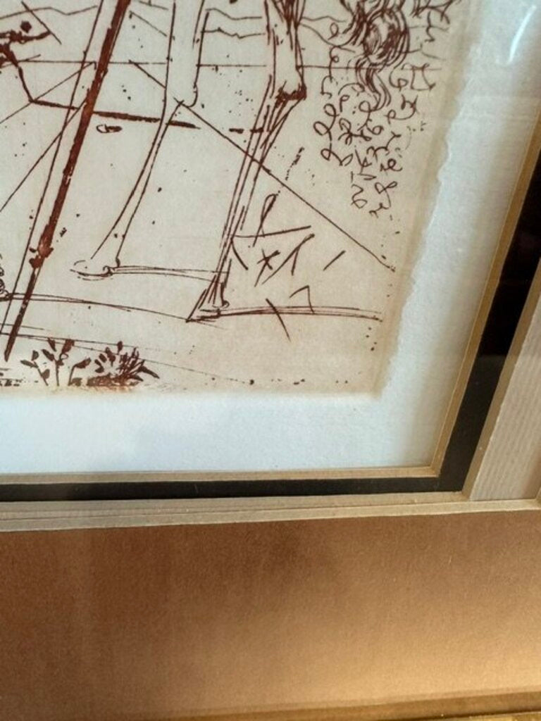 Salvador Dali "Don Quixote" Collector's Guild Restrike Etching, c. 1971- 15X17