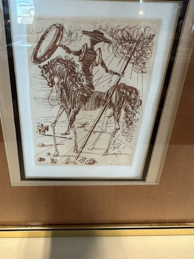 Salvador Dali "Don Quixote" Collector's Guild Restrike Etching, c. 1971- 15X17