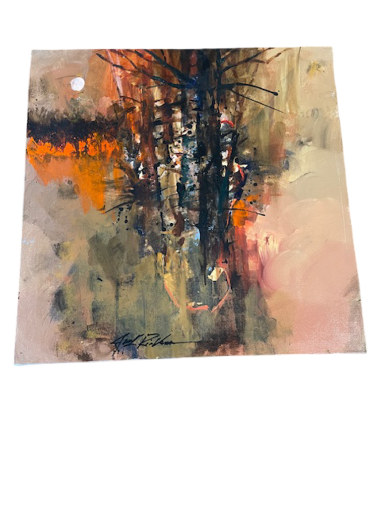Jack Rickard Original Abstract Desert Landscape Art on Canvas - 24x24