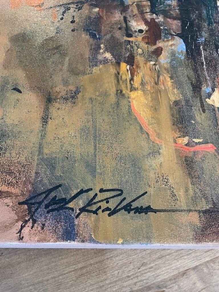 Jack Rickard Original Abstract Desert Landscape Art on Canvas - 24x24