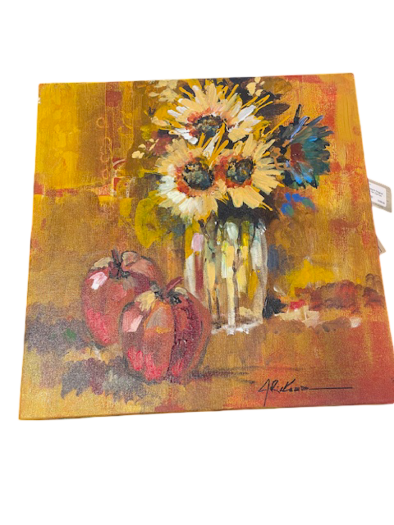 Jack Rickard Original Sunflower Still Life Art on Canvas - 20x20