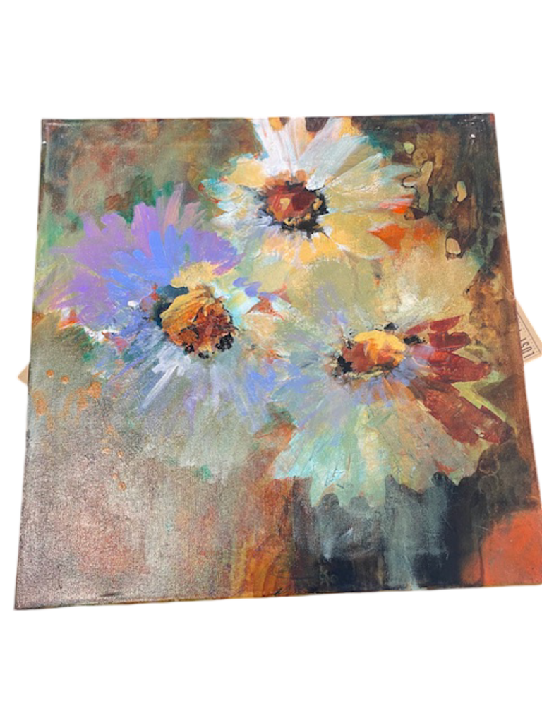 Jack Rickard Original Abstract Floral Art on Canvas - 20x20