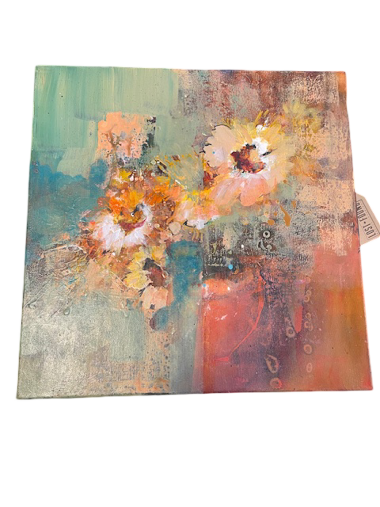 Jack Rickard Original Soft Floral Garden Art on Canvas - 20x20