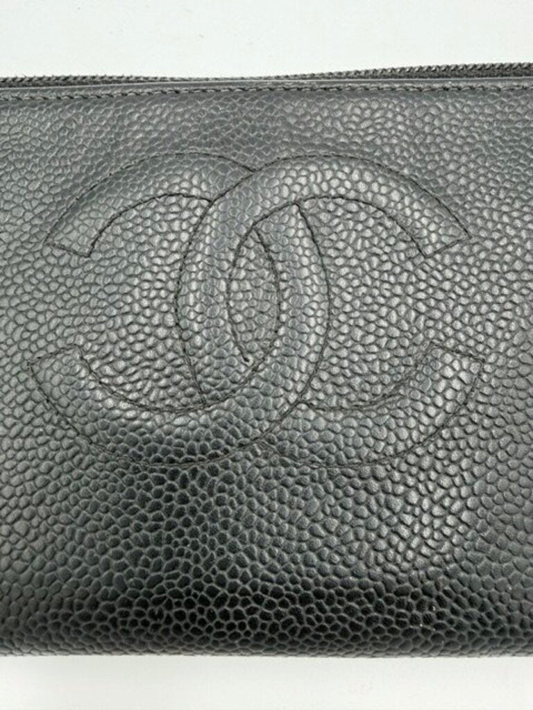 Chanel Caviar Timeless CC Organizer Zip Wallet with Back Pocket
