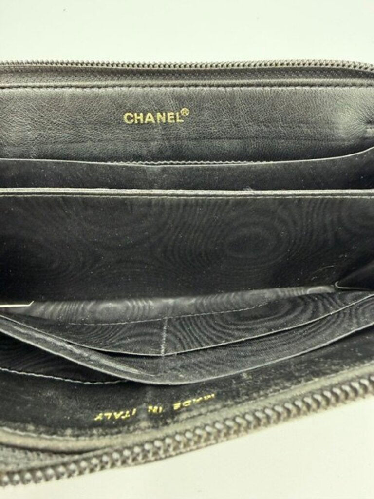 Chanel Caviar Timeless CC Organizer Zip Wallet with Back Pocket
