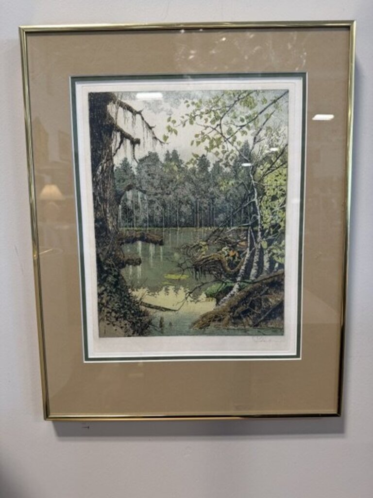 Josef Eidenberger Etching of Schloss Benrath Etching- 17X21H