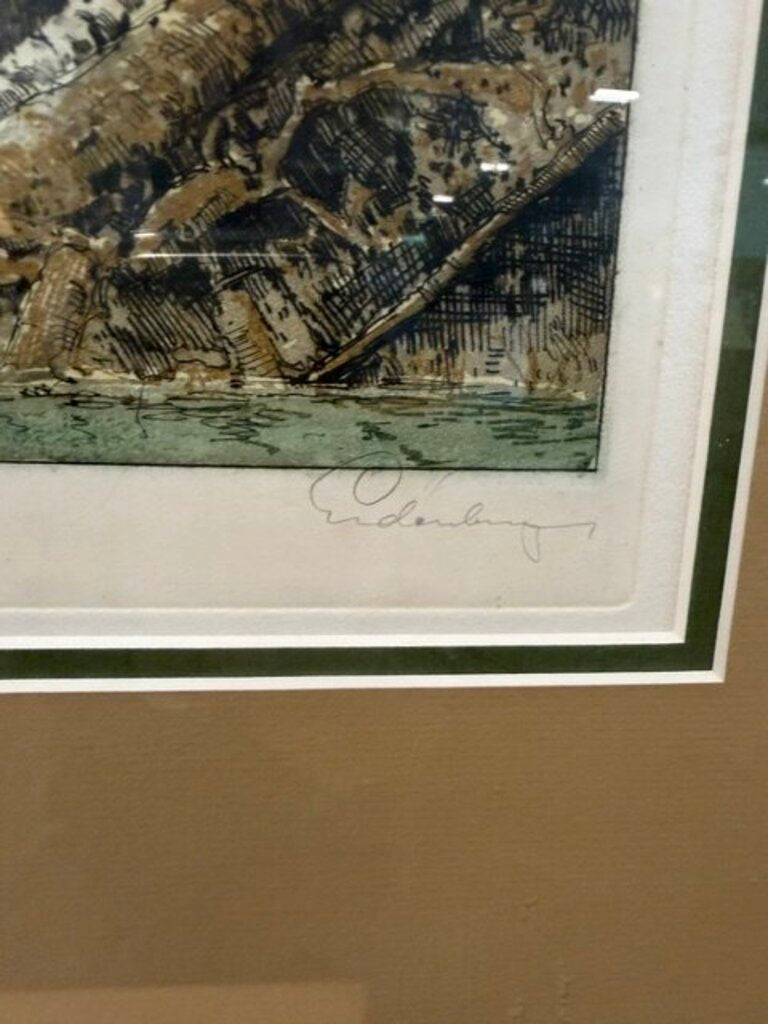 Josef Eidenberger Etching of Schloss Benrath Etching- 17X21H
