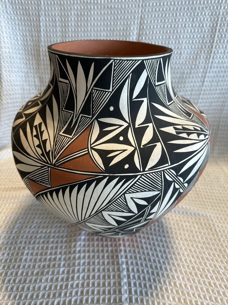 Acoma Pottery Jar By Ruby Shroulote- 8X8X20H