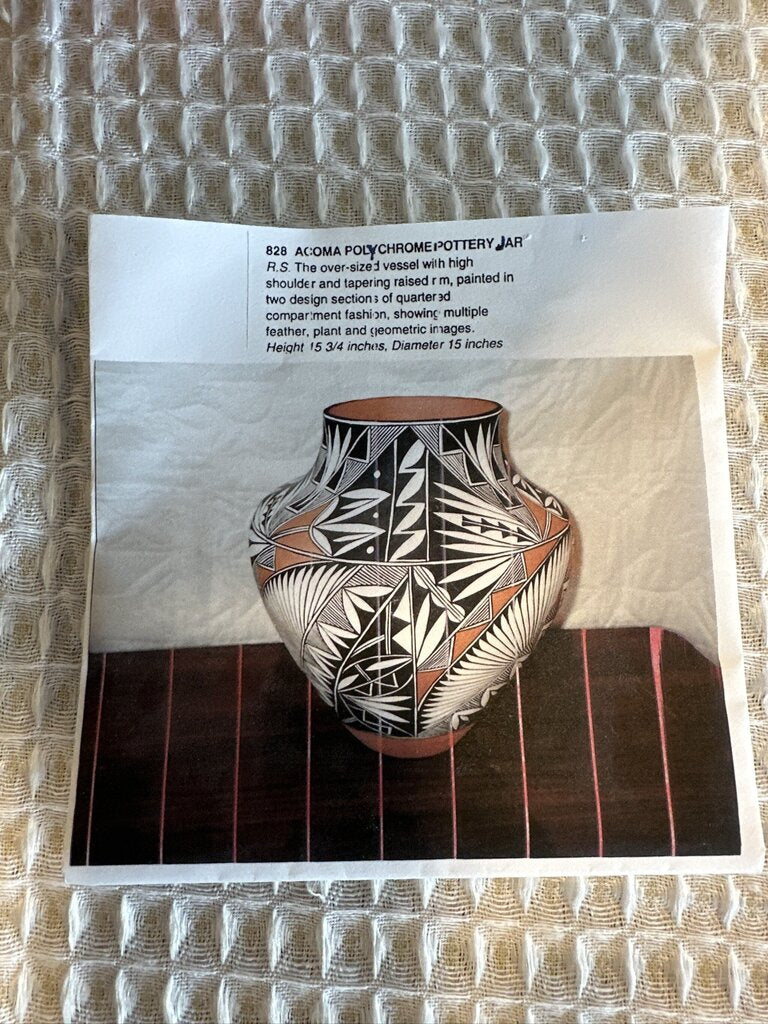 Acoma Pottery Jar By Ruby Shroulote- 8X8X20H