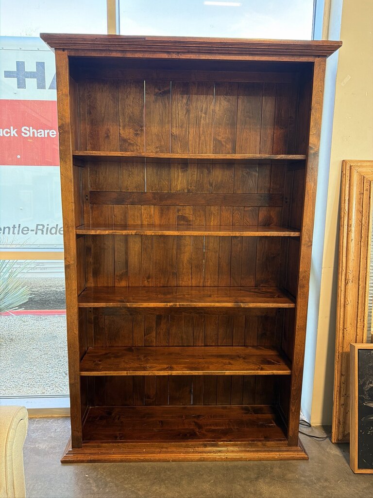 Distressed Solid Wood Bookcase- 49X16X83