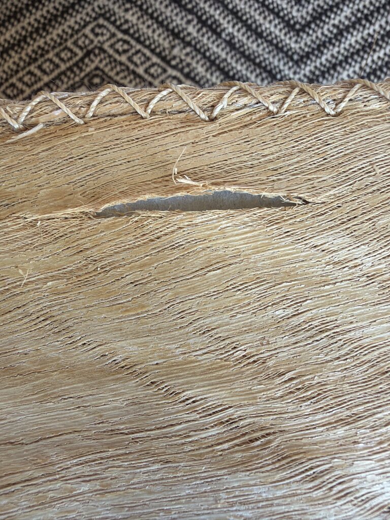 Palm Frond Square Ottoman (2) - 16X16X17.5 - AS IS