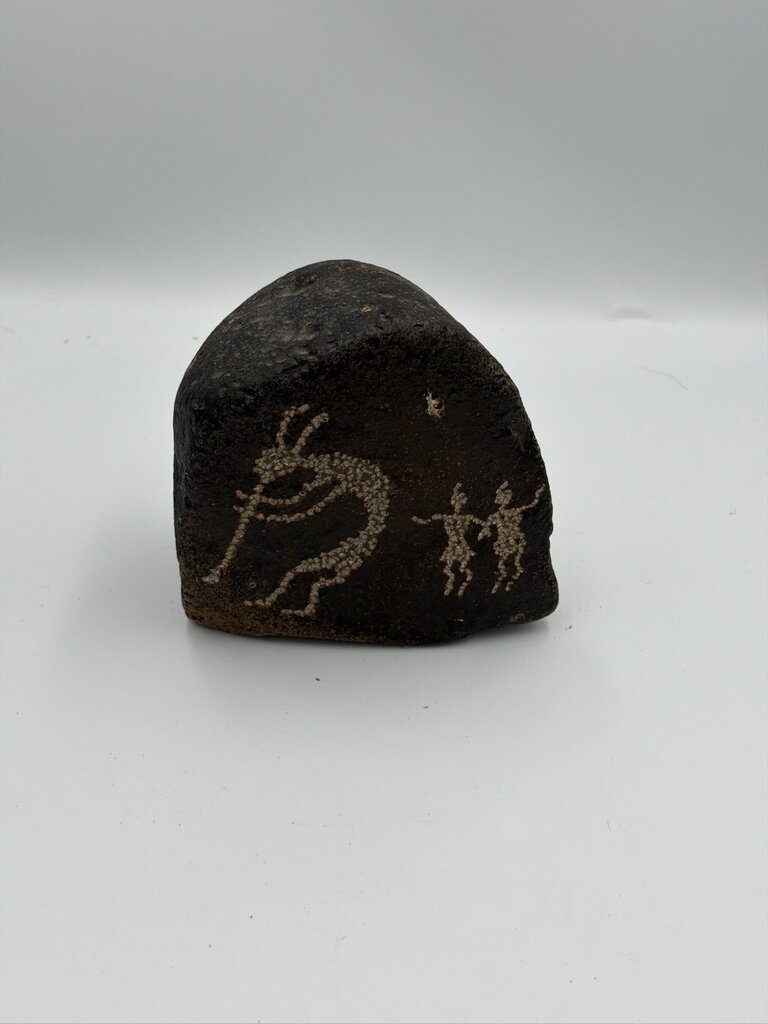 David Morris Incised Petroglyph Rock Art- 6X5.5X6