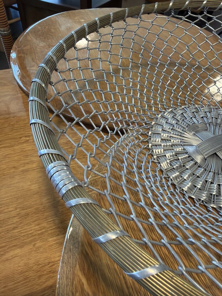 Brass & Aluminum Wire Woven Bread Basket- 18X18X5