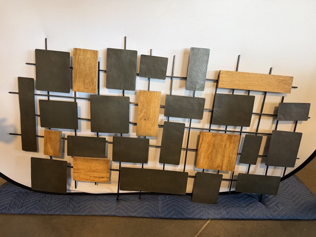West Elm Metal & Wood Wall Decor- 62X32