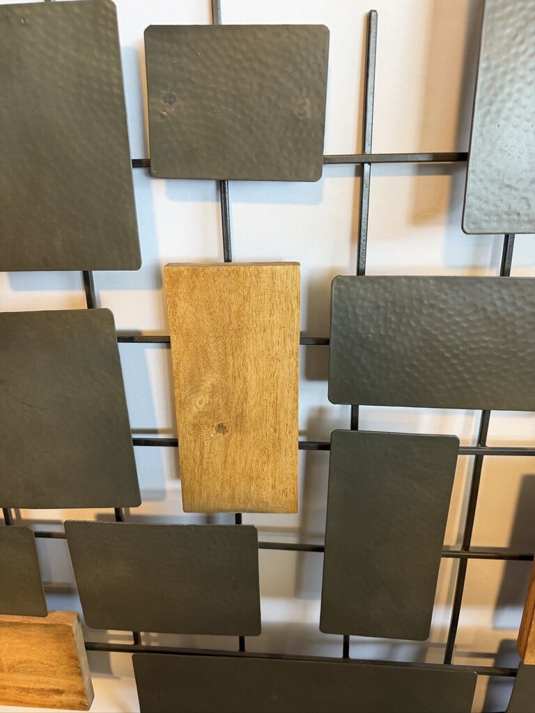 West Elm Metal & Wood Wall Decor- 62X32