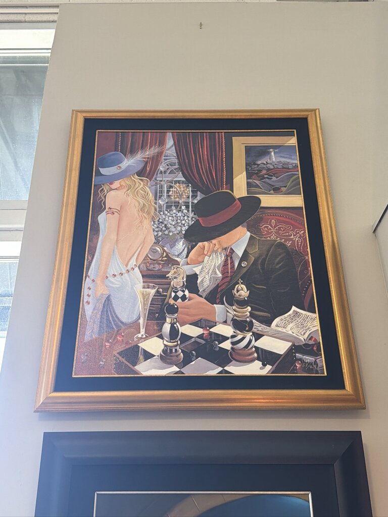 L.E. Game Plan Signed Giclee by Victor Ostrovsky- 39X54