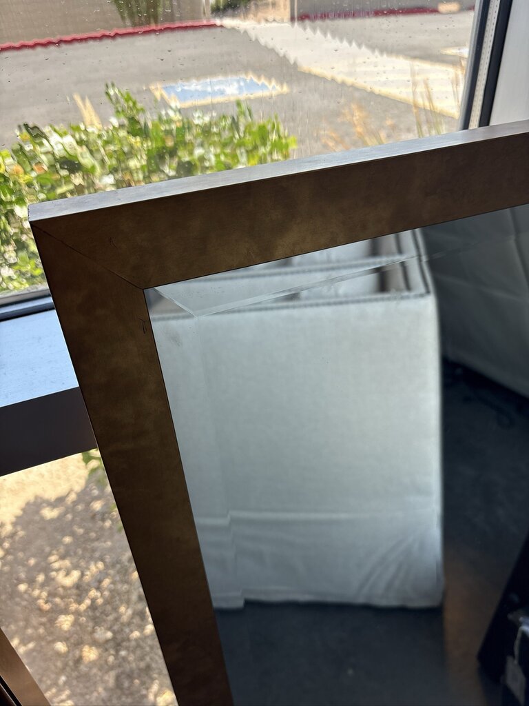 Vintage Gold Metal Framed Mirror- 20X1.5X47.5