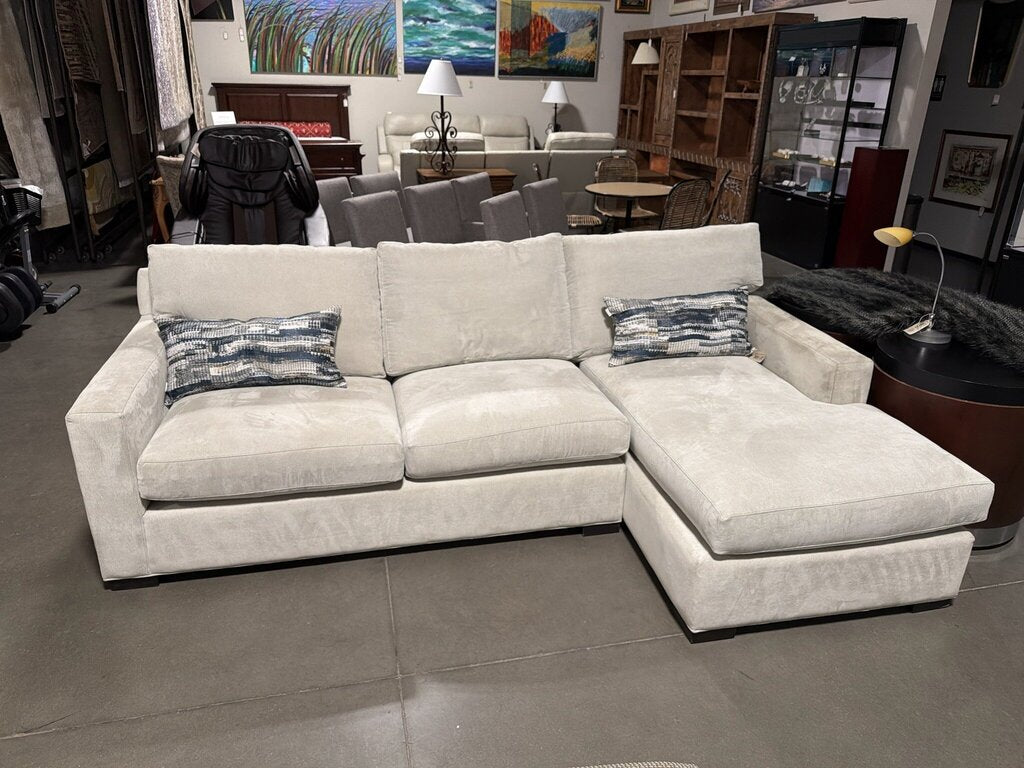 C&B Axis 2-Piece Sectional W/ Chaise- 125X64X37H- AS IS